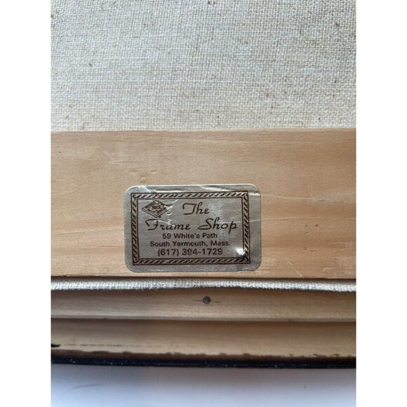 Vintage Oil on Board – Chinese Fishing Boat Scene, Framed, Signed, Classic - Picture 5 of 5